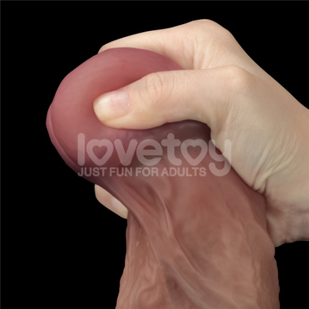 Реалистичный фаллоимитатор Dual Layered Silicone Cock XXL 27 см