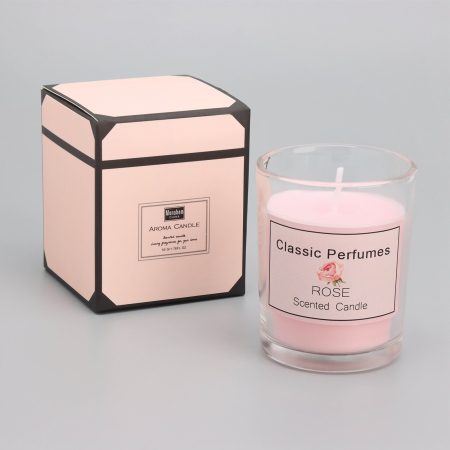 Свеча соевая с ароматом розы "Aroma Candle"