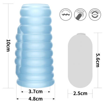 Рельефная вибронасадка на пенис Wave Knights Ring 