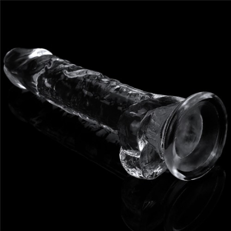 Прозрачный фаллос с мошонкой Lovetoy Flawless Clear Dildo 19 см