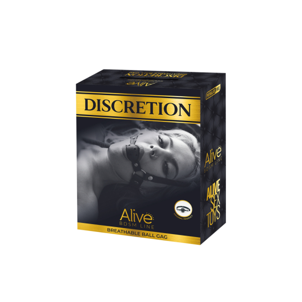 Кляп-шарик с отверстиями для дыхания красный Alive Discretion