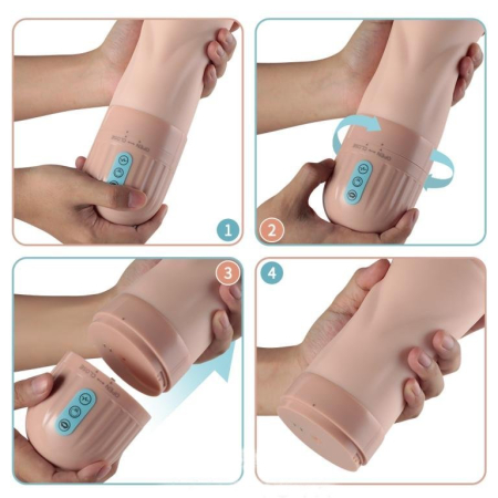 Реалистичный мастурбатор вагина с эффектом вакуума