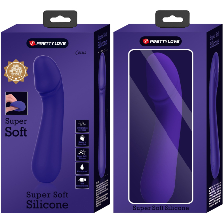 Перезаряжаемый гибкий вибратор для точки G Pretty Love Cetus Super Soft Silicone синий