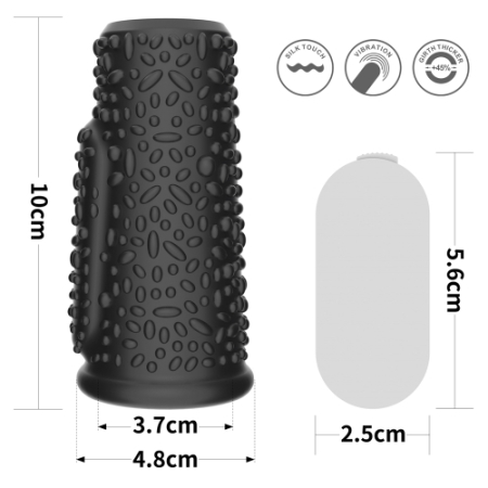 Рельефная вибронасадка на пенис Vibrating Drip Knights Ring