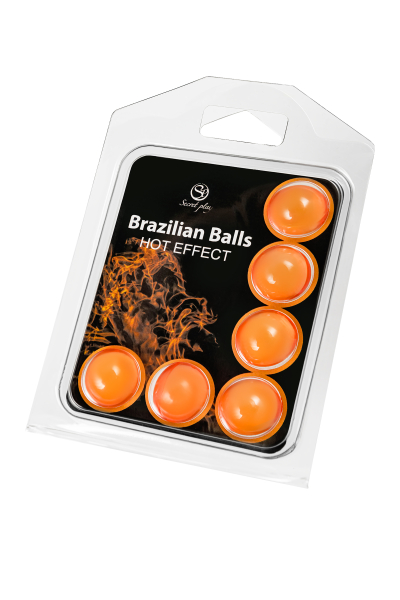 Массажное масло с разогревающим эффектом Secret Play Brazilian Balls (6х4 г)