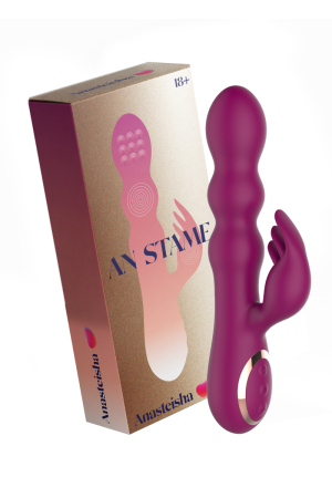 Перезаряжаемый вибратор-кролик с массажем бусинами AN Stamen