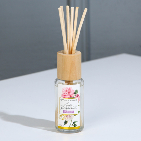 Диффузор ароматический и свечи "Цветочное настроение" с ароматом лаванды