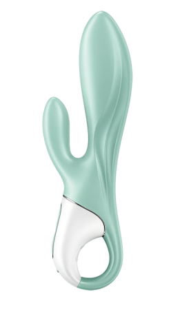 Расширяющийся анальный вибратор зеленый Air Pump Bunny 5 Satisfyer 