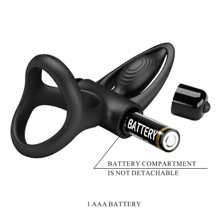 Виброкольцо на пенис и мошонку Pretty Love черное