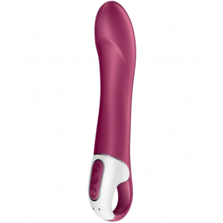 Смарт-вибратор с функцией нагрева бордовый Big Heat Satisfyer
