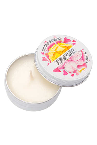 Массажная свеча Yovee Романтическое свидание «Сладкий массаж» с ароматом манго и орхидеи (30 мл)