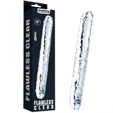 Двойной фаллоимитатор Lovetoy Flawless Clear Double Dildo 30 см