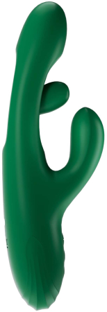 Инновационный перезаряжаемый вибратор-кролик зеленый Amovibe Zenora