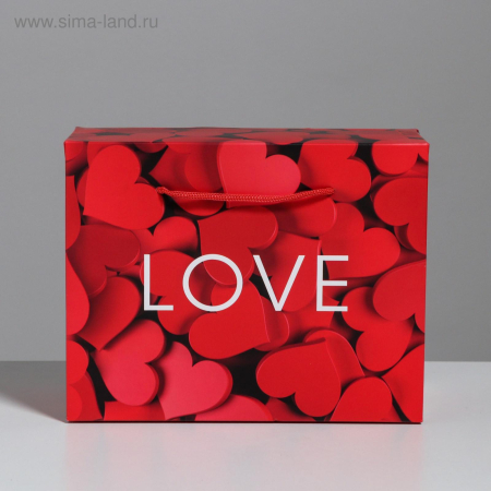 Пакет-коробка подарочный "Love"