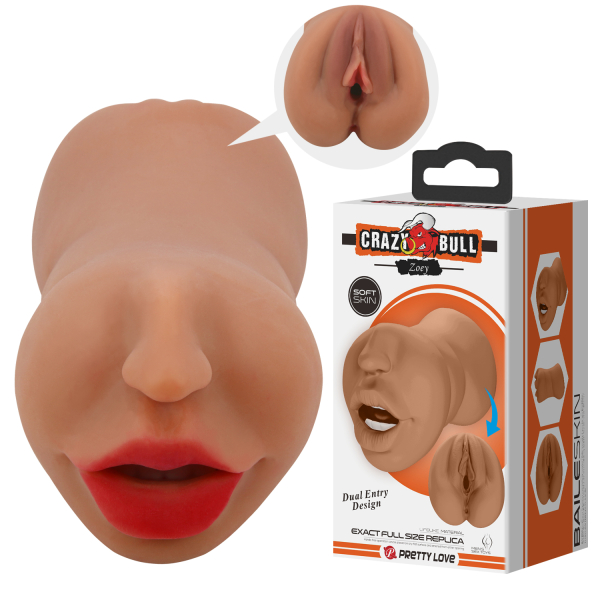 Реалистичный мастурбатор двусторонний вагина-ротик Crazy Bull Zoey