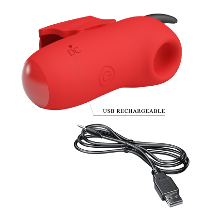 Мини-вибратор на палец с пульсацией и электростимуляцией Pretty Love Magic Devil