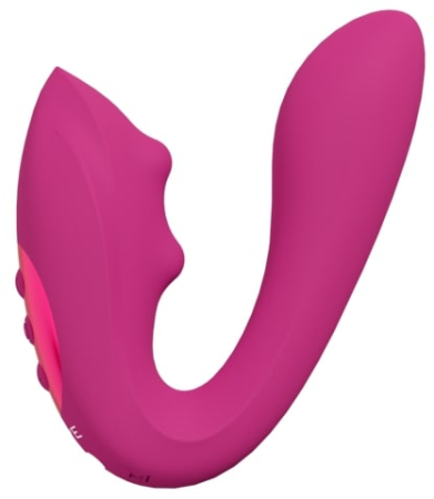 Перезаряжаемый вибратор для точки G с массажными шариками розовый Yuki