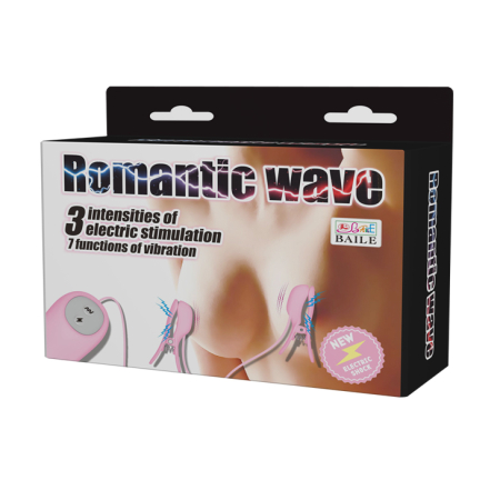 Виброклипсы с электростимуляцией Romantic Wave Baile 