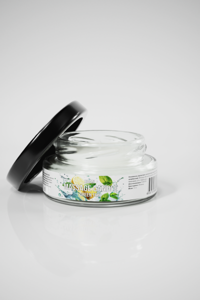 Массажная свеча с кокосовым воском и эфирными маслами "Зеленый чай" SGAN (50 мл)