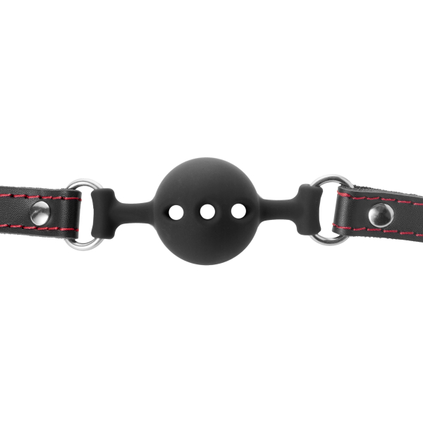 Кляп 3.8 см с черными ремнями и контрастной строчкой