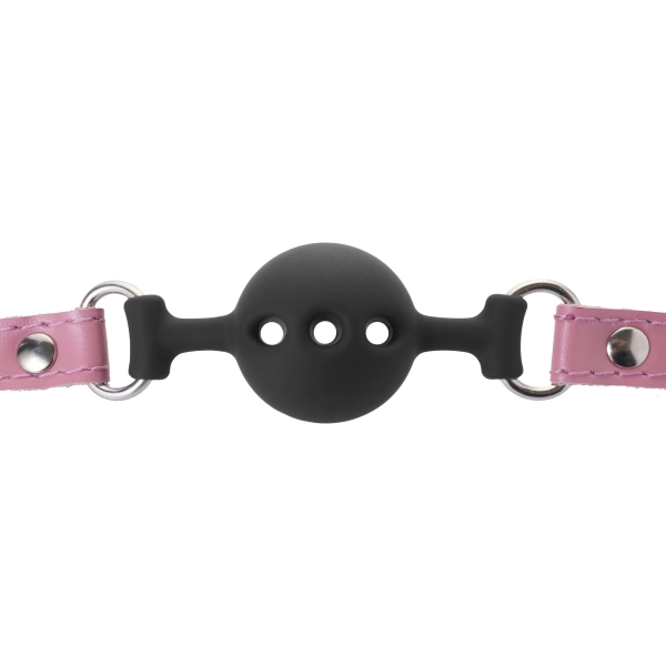 Кляп 3.8 см с розовыми ремнями