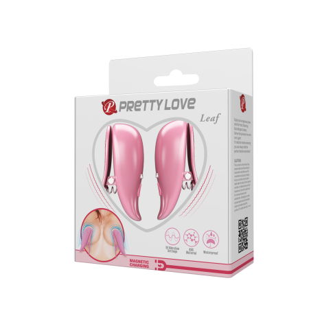 Виброклипсы для сосков Pretty Love Leaf