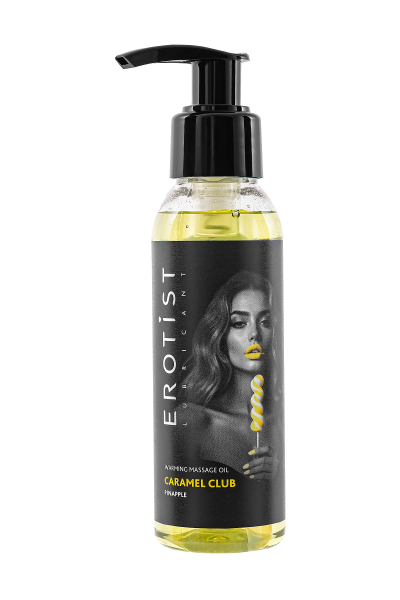 Разогревающее массажное масло с ароматом ананаса Erotist Caramel Club (100 мл)