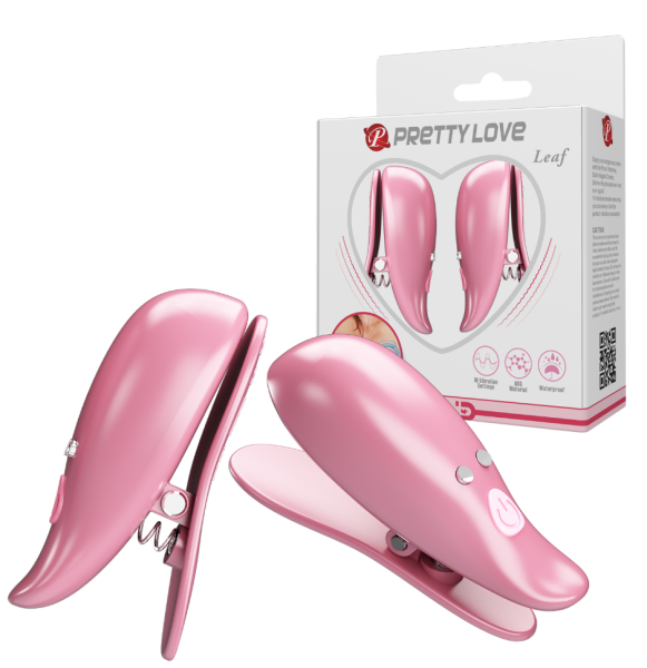 Виброклипсы для сосков Pretty Love Leaf