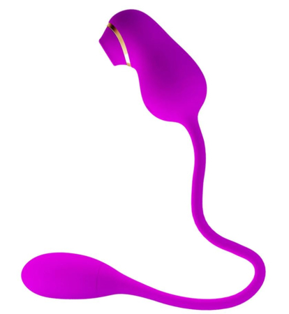 Двусторонний вибратор с ваккумной стимуляцией Pretty Love Kama