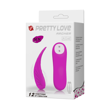 Изогнутый вибратор для точки G с рельефным «крылом» Pretty Love Archer 