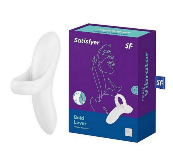 Вибратор на палец белый Bold Lover Satisfyer