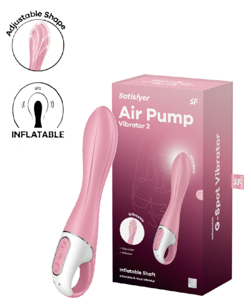 Расширяющийся вибратор розовый Air Pump Vibrator 2 Satisfyer 