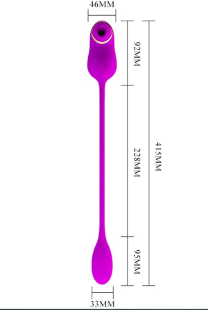 Двусторонний вибратор с ваккумной стимуляцией Pretty Love Kama