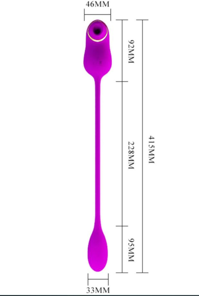Двусторонний вибратор с ваккумной стимуляцией Pretty Love Kama