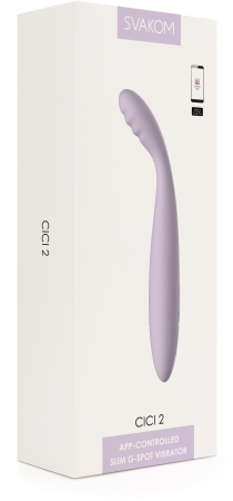 Интерактивный вибратор точки G с функцией нагрева перезаряжаемый лиловый SVAKOM Cici 2