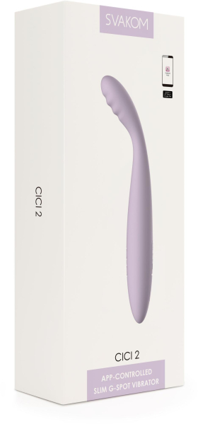 Интерактивный вибратор точки G с функцией нагрева перезаряжаемый лиловый SVAKOM Cici 2