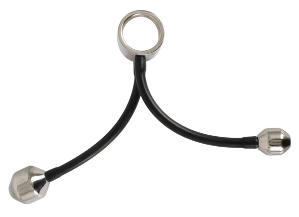 Эрекционное кольцо с металлическими грузиками Cock ring & Ass plugs