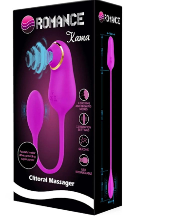 Двусторонний вибратор с ваккумной стимуляцией Pretty Love Kama