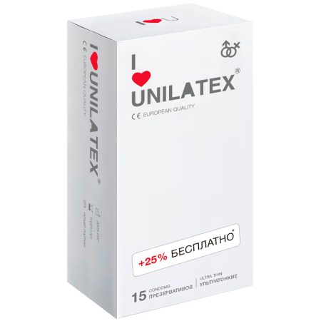 Презервативы ультратонкие Unilatex Ultrathin (15 шт)