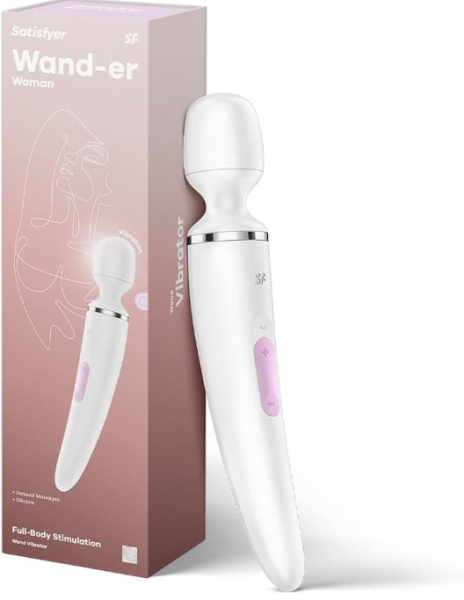 Вибромассажер перезаряжаемый белый Wand-er Women Satisfyer 