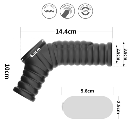 Рельефная вибронасадка на пенис и мошонку Vibrating Wave Knights Ring