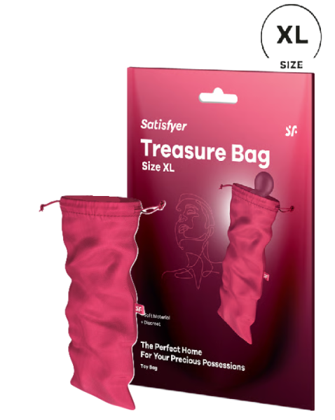 Мешочек для хранения секс игрушек розовый  Treasure Bag, XL Satisfyer