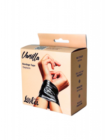 Бондажная лента черная Lola Games Vanilla Oxytocin