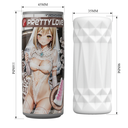 Мастурбатор с рельефом в банке белый Pretty Love