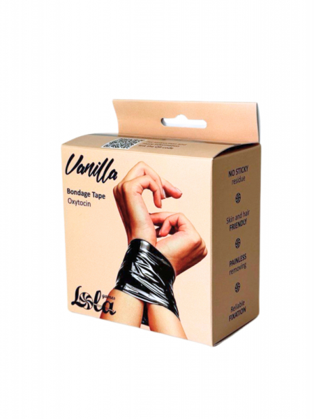 Бондажная лента черная Lola Games Vanilla Oxytocin