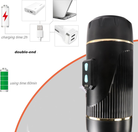 Автоматический мастурбатор вагина и ротик с зубками Juicy Lamour