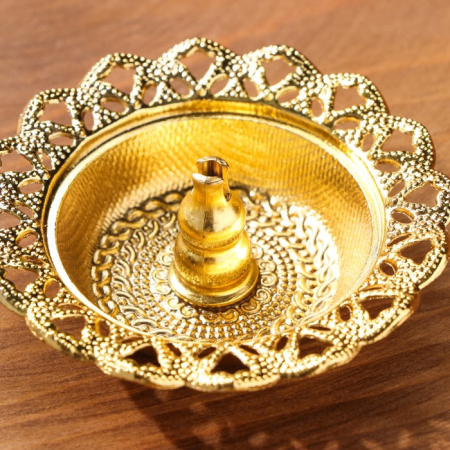 Подставка для любых благовоний "Дружба" золотистая