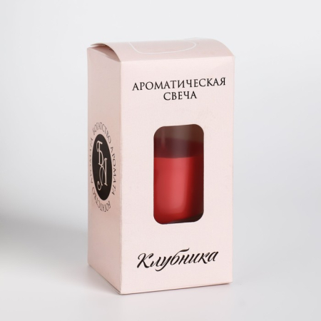 Свеча ароматическая в стакане "Нюд" Клубника