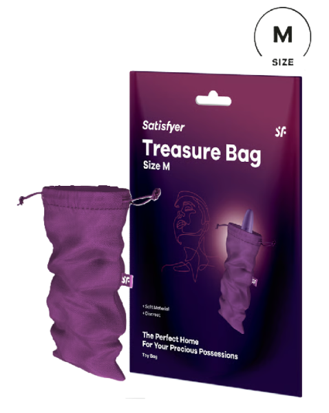 Мешочек для хранения секс игрушек фиолетовый Treasure Bag, M Satisfyer 