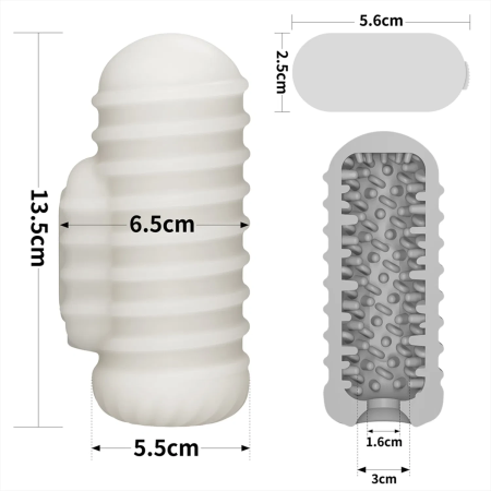 Рельефная вибронасадка на пенис Knights Ring Vibrating Dual Purpose Sleeve-Wavy